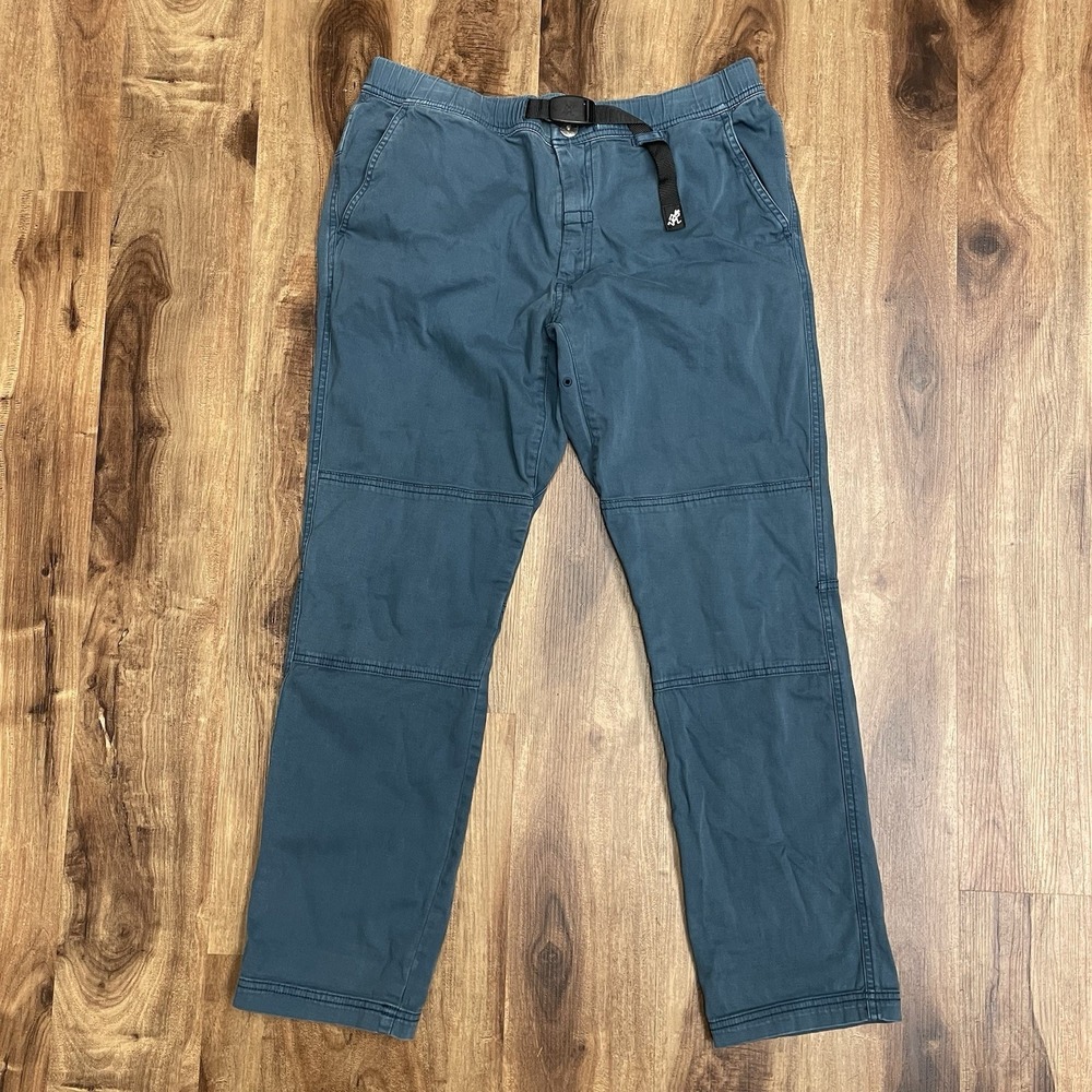 Gramicci Climbing Utility Pants Webbing Belt Men's M 30" Inseam Blue Double Knee